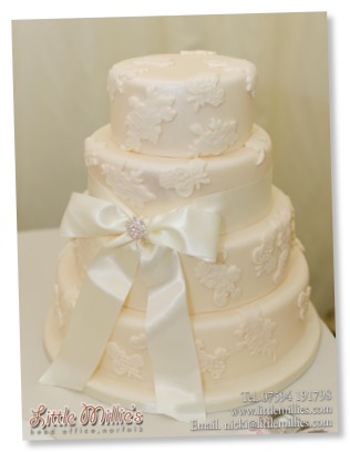 APPLIQUE LACE Wedding Cake by Little Millie&#39;s-1